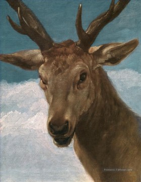 cerf neige Tableau Peinture - Tête d’un cerf Diego Velázquez